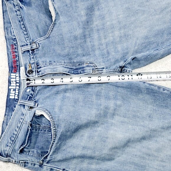 Urban Pipeline Relaxed Bootcut Jean Men 38x32 Blue Western Distressed Denim READ - Picture 9 of 12